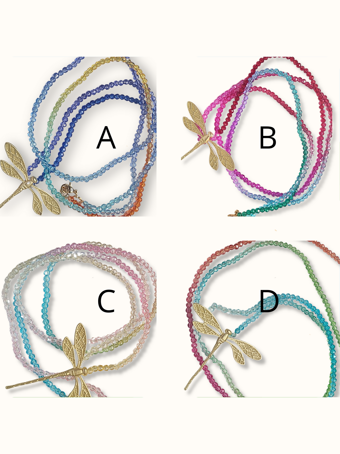 Collana lunga con libellula