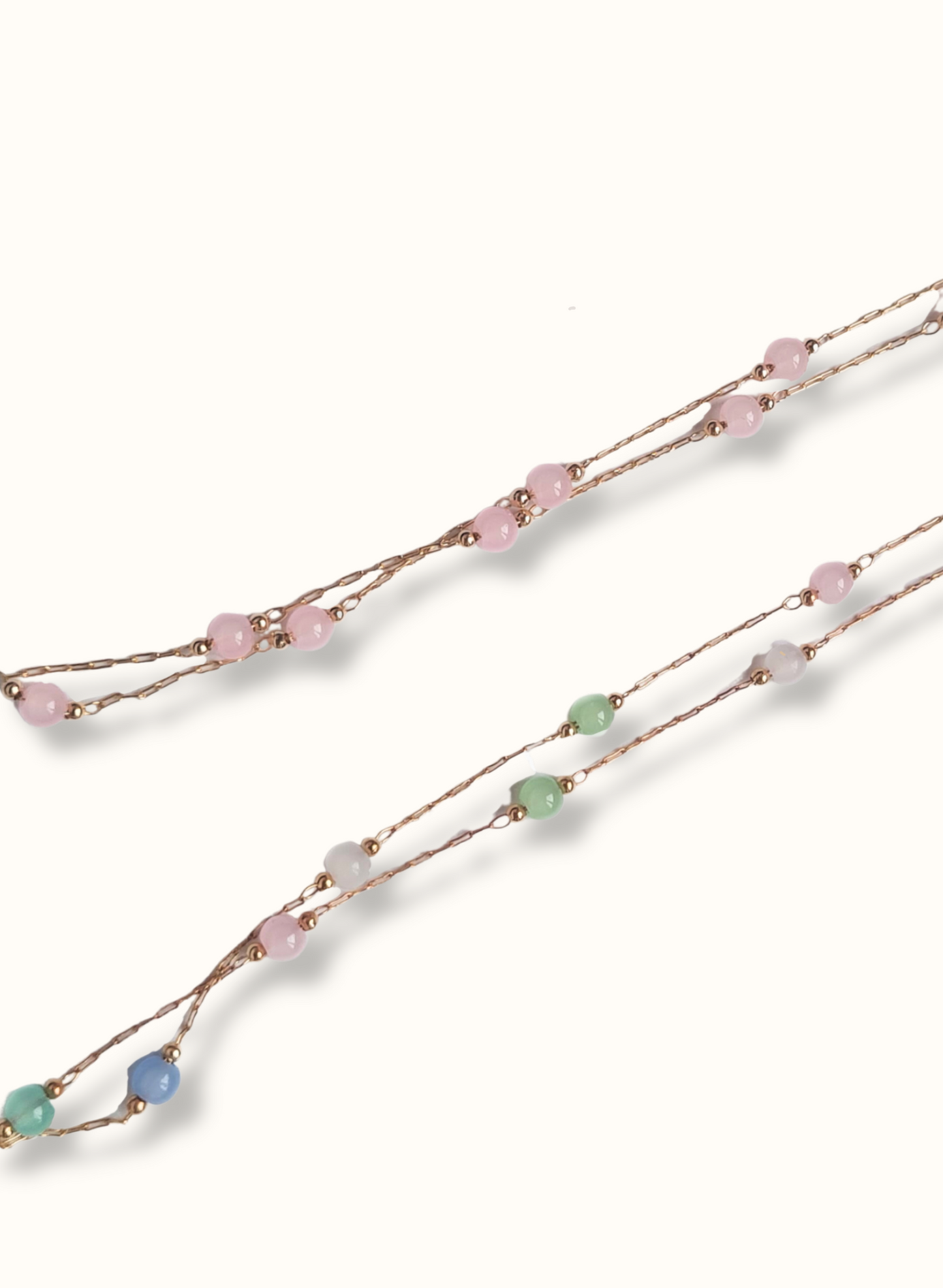 Collana con perle colorate