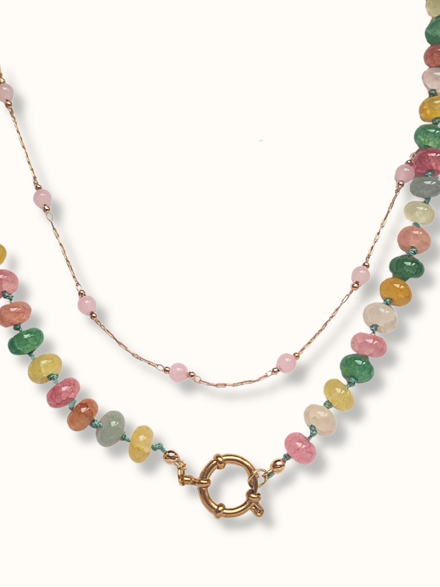 Collana con perle colorate