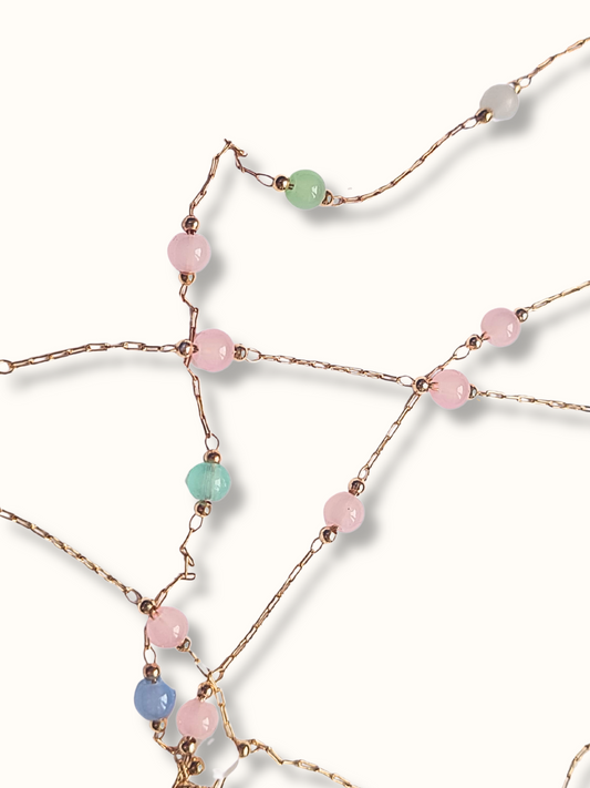 Collana con perle colorate