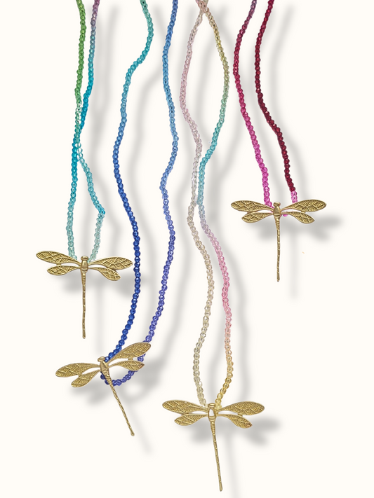Collana lunga con libellula