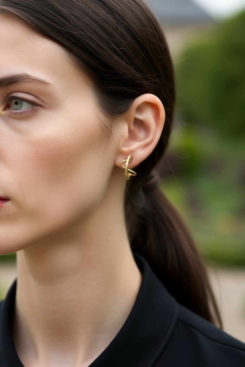 orecchini cerchio doppio sottile